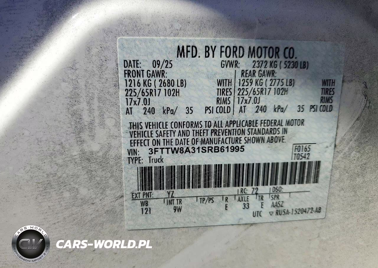 2025 Ford Maverick Xl VIN:3FTTW8A31SRB61995 - 12