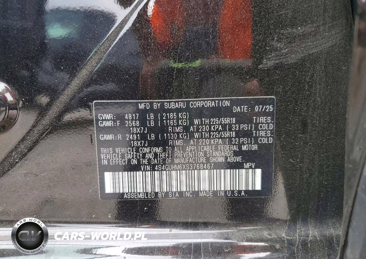 2025 Subaru Crosstrek Limited VIN:4S4GUHM6XS3768467 - 12