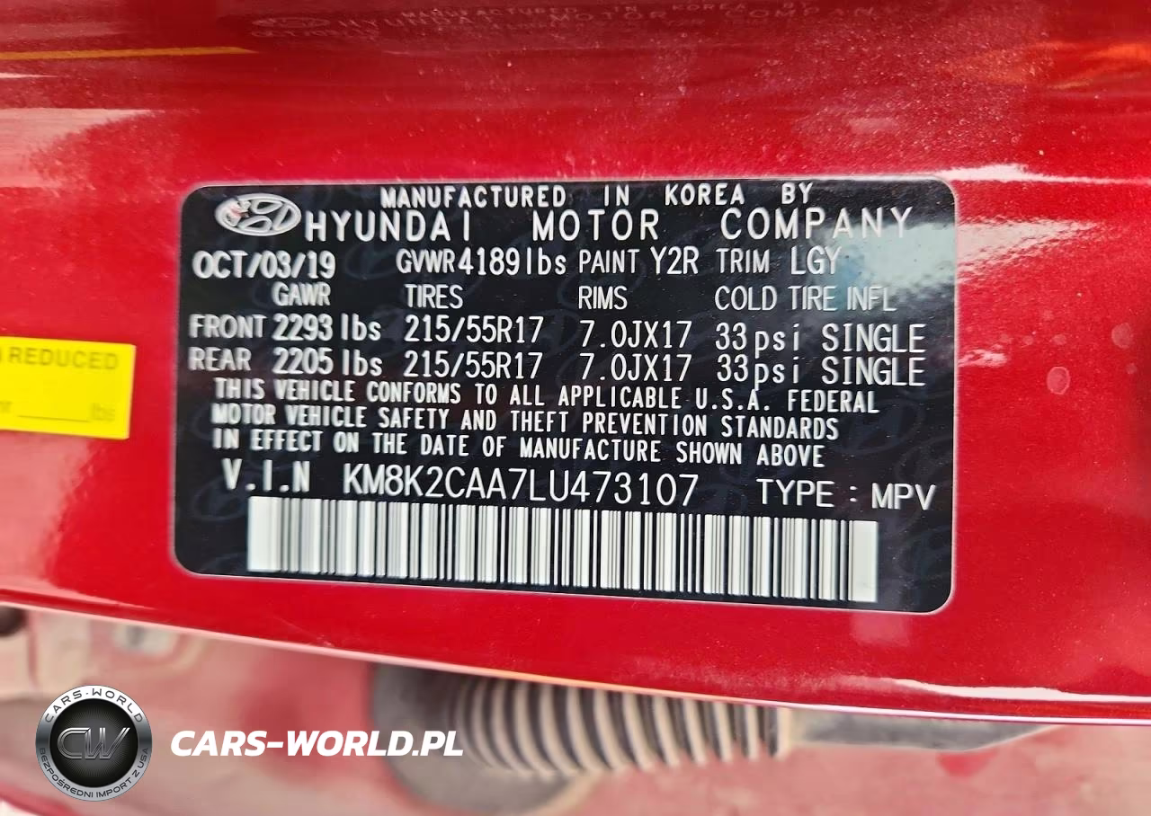 2020 Hyundai Kona Sel VIN:KM8K2CAA7LU473107 - 13
