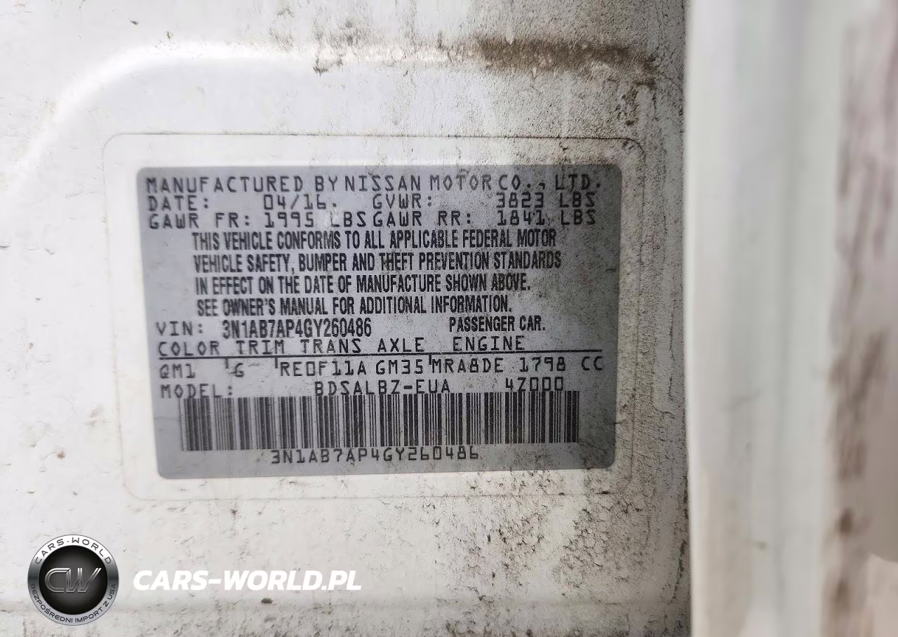 2016 Nissan Sentra S VIN:3N1AB7AP4GY260486 - 12