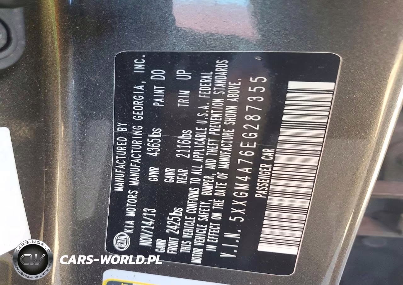 2014 Kia Optima Lx VIN:5XXGM4A76EG287355 - 12