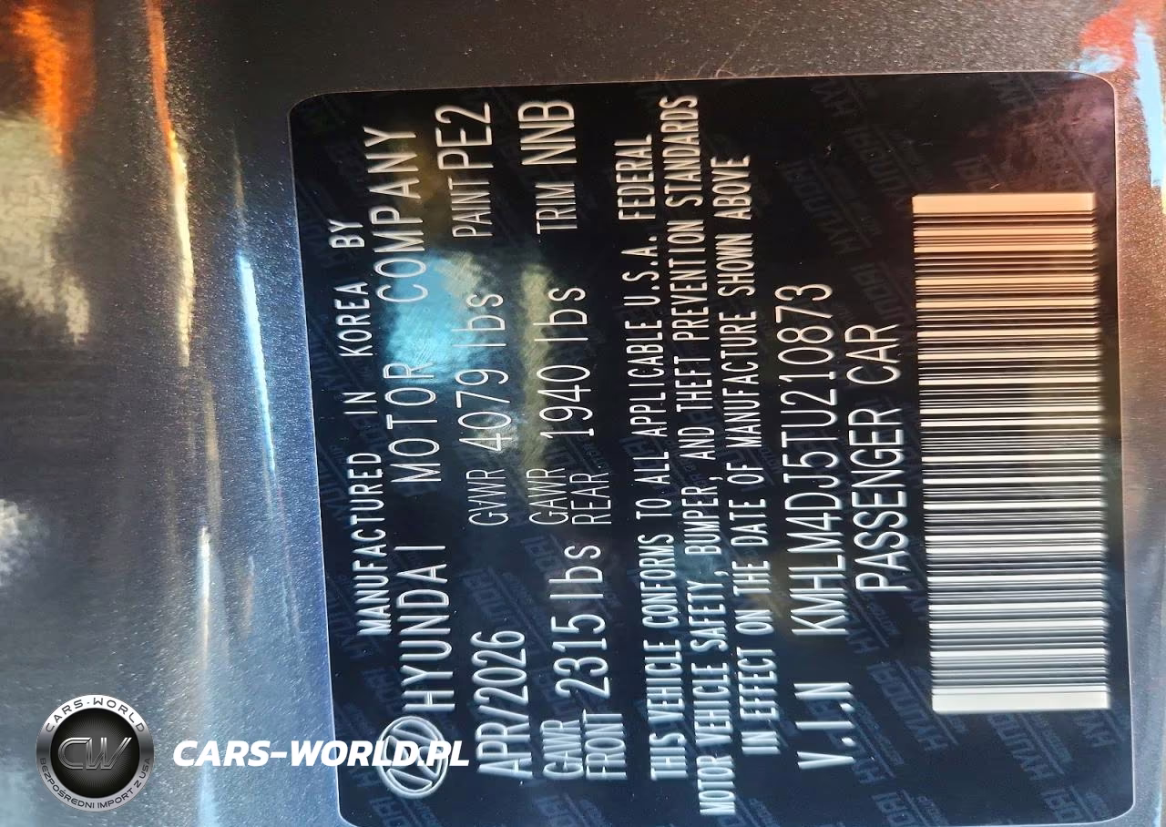 2026 Hyundai Elantra Hybrid Blue VIN:KMHLM4DJ5TU210873 - 12