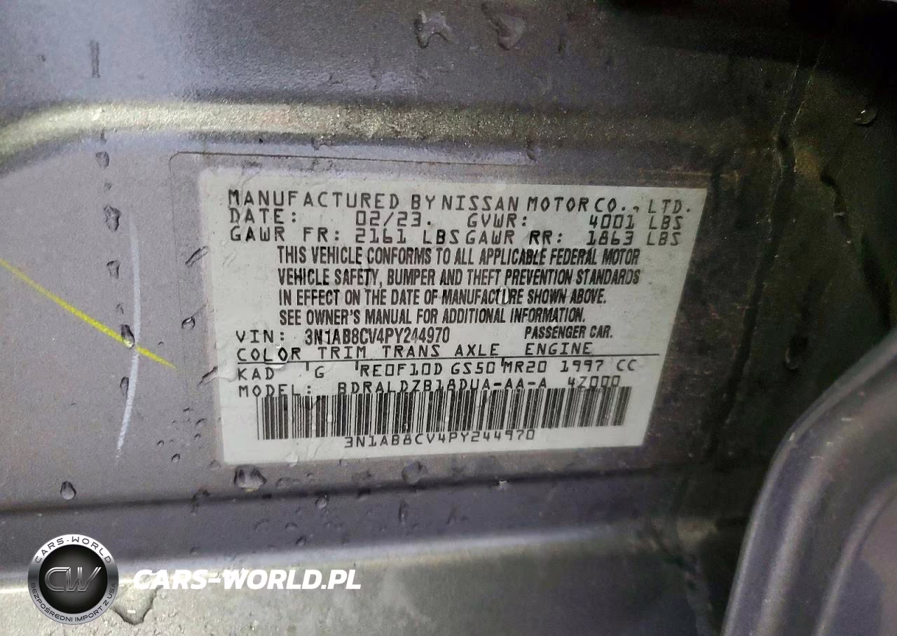 2023 Nissan Sentra Sv VIN:3N1AB8CV4PY244970 - 12