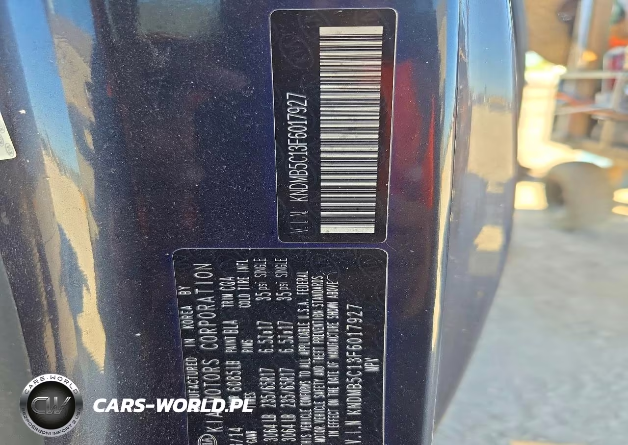 2015 Kia Sedona Lx VIN:KNDMB5C13F6017927 - 13