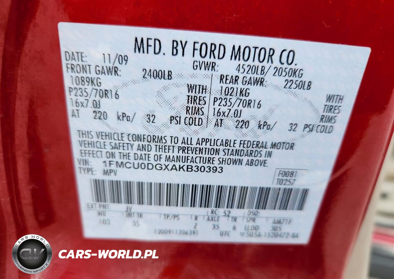 2010 Ford Escape Xlt VIN:1FMCU0DGXAKB30393 - 13