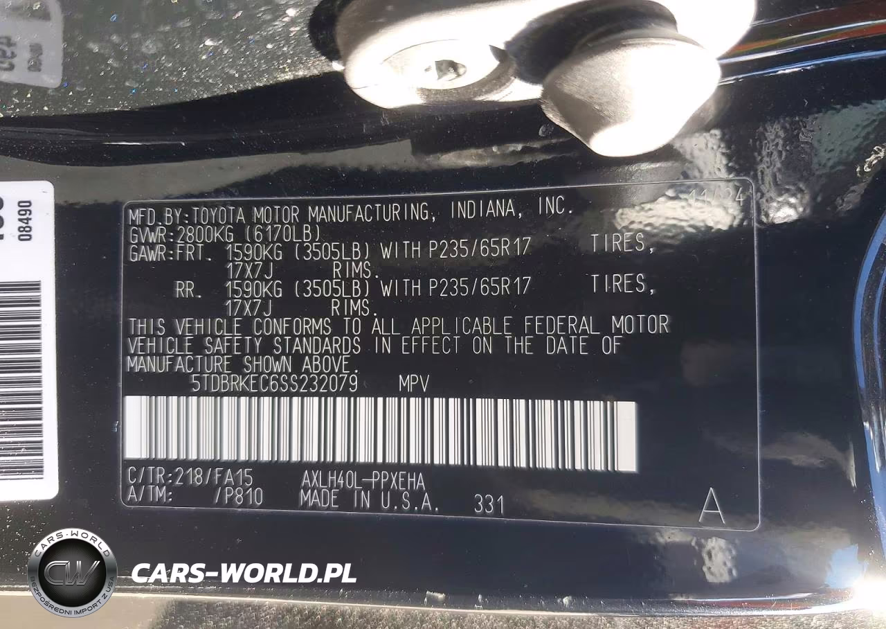 2025 Toyota Sienna Le VIN:5TDBRKEC6SS232079 - 13