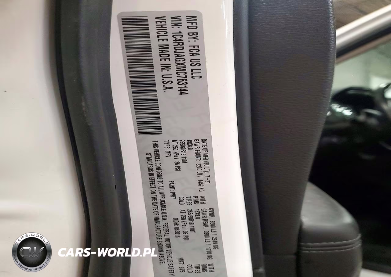 2021 Dodge Durango Sxt VIN:1C4RDJAGXMC763144 - 13
