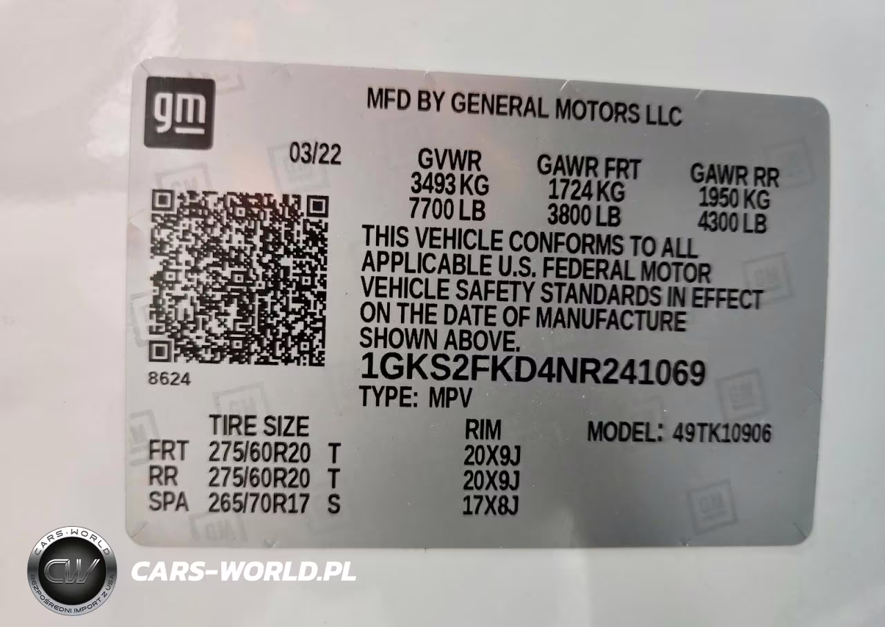2022 GMC Yukon Xl K1500 Sle VIN:1GKS2FKD4NR241069 - 13
