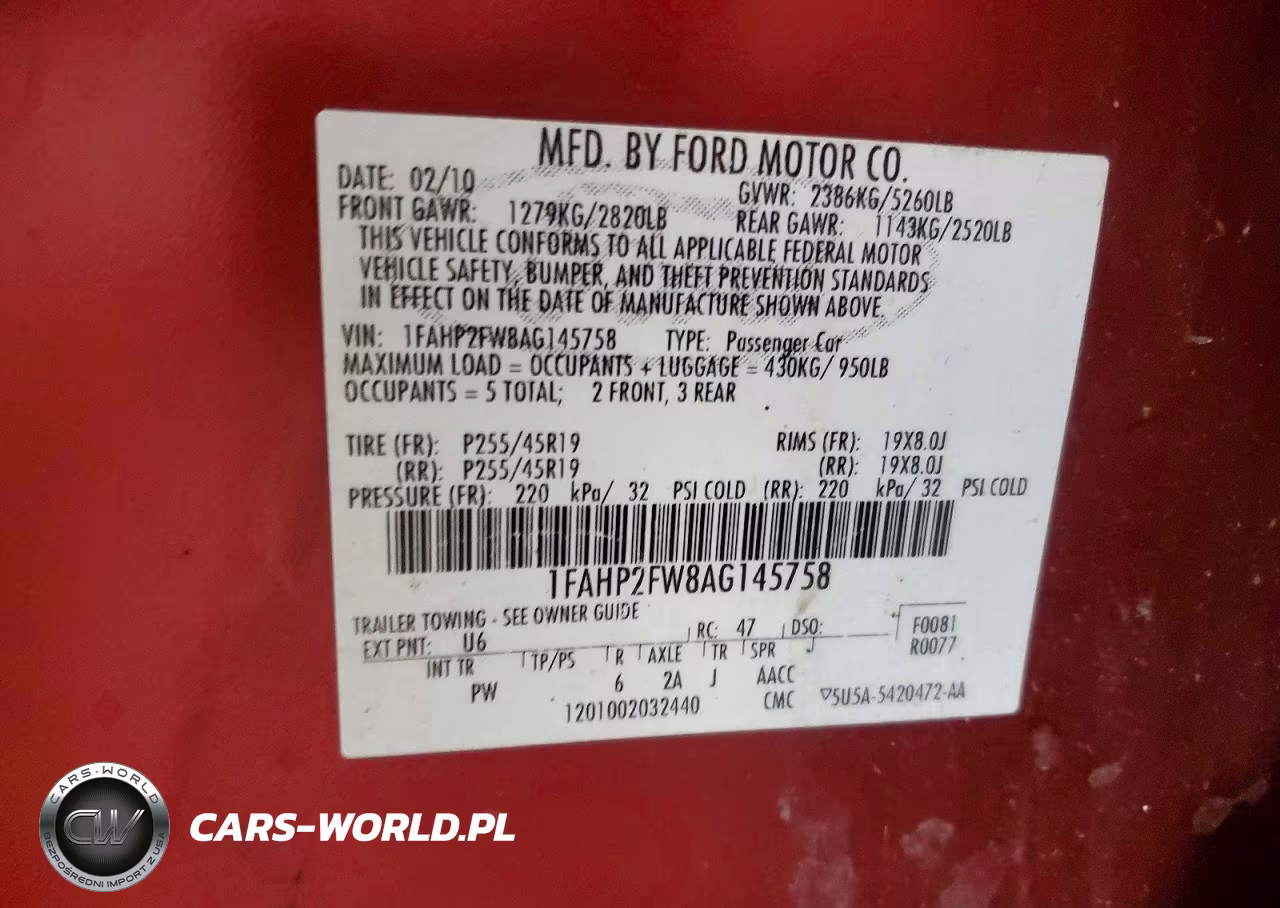 2010 Ford Taurus Limited VIN:1FAHP2FW8AG145758 - 12
