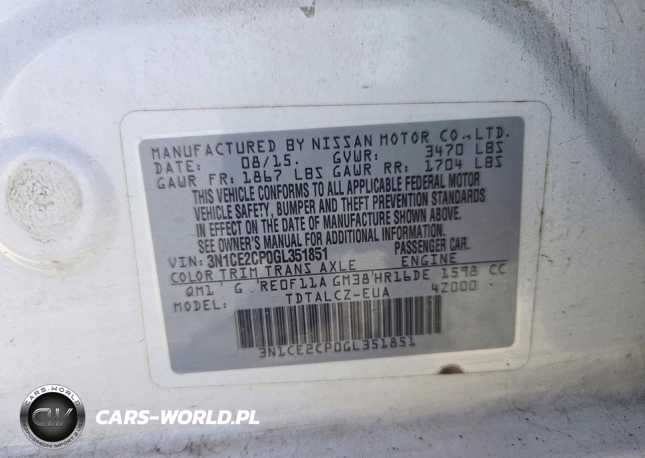 2016 Nissan Versa Note S Plus VIN:3N1CE2CP0GL351851 - 13