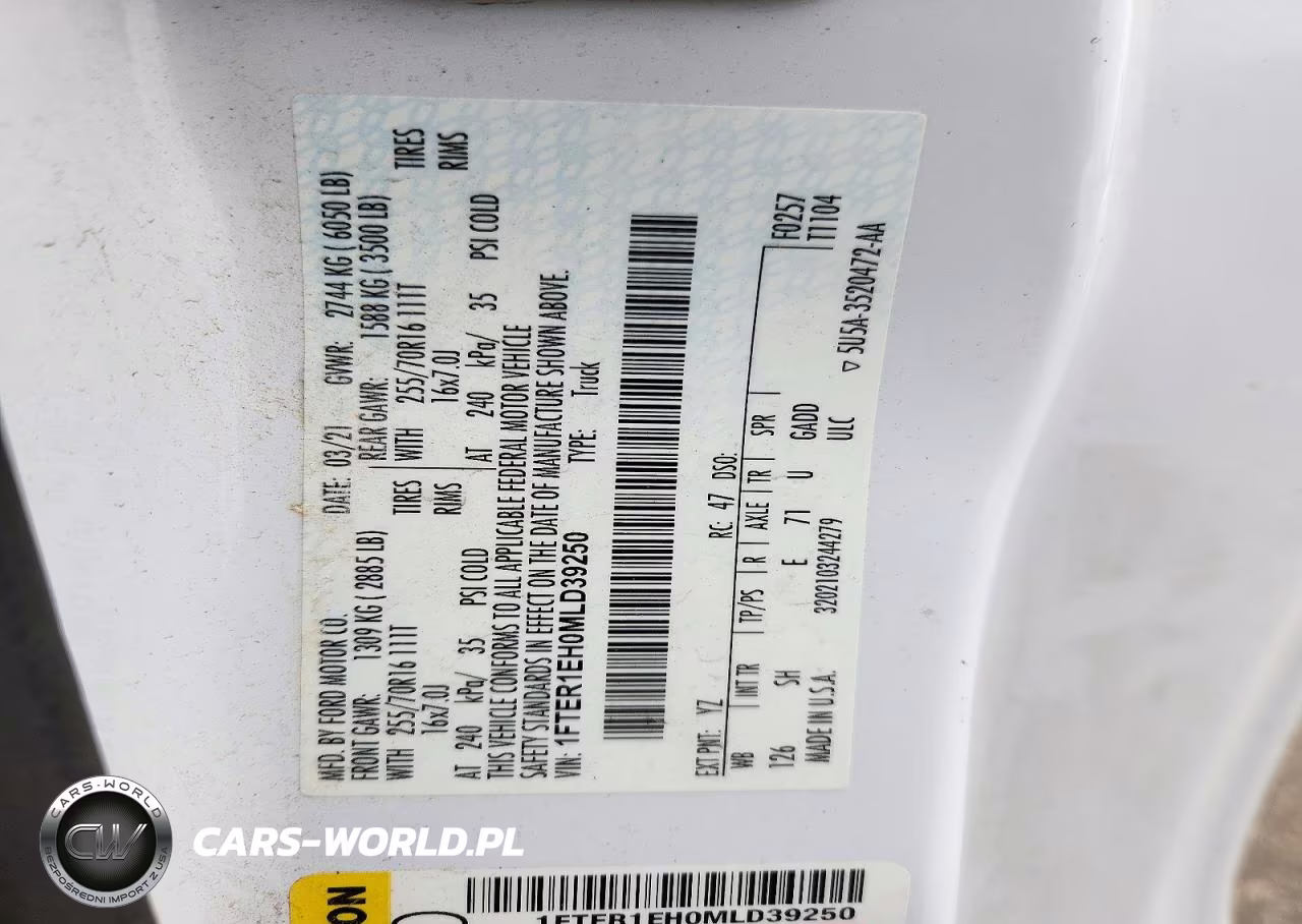 2021 Ford Ranger Xl VIN:1FTER1EH0MLD39250 - 12