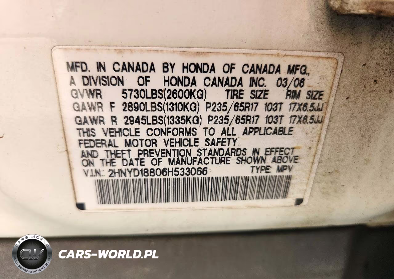 2006 Acura Mdx Touring VIN:2HNYD18806H533066 - 13