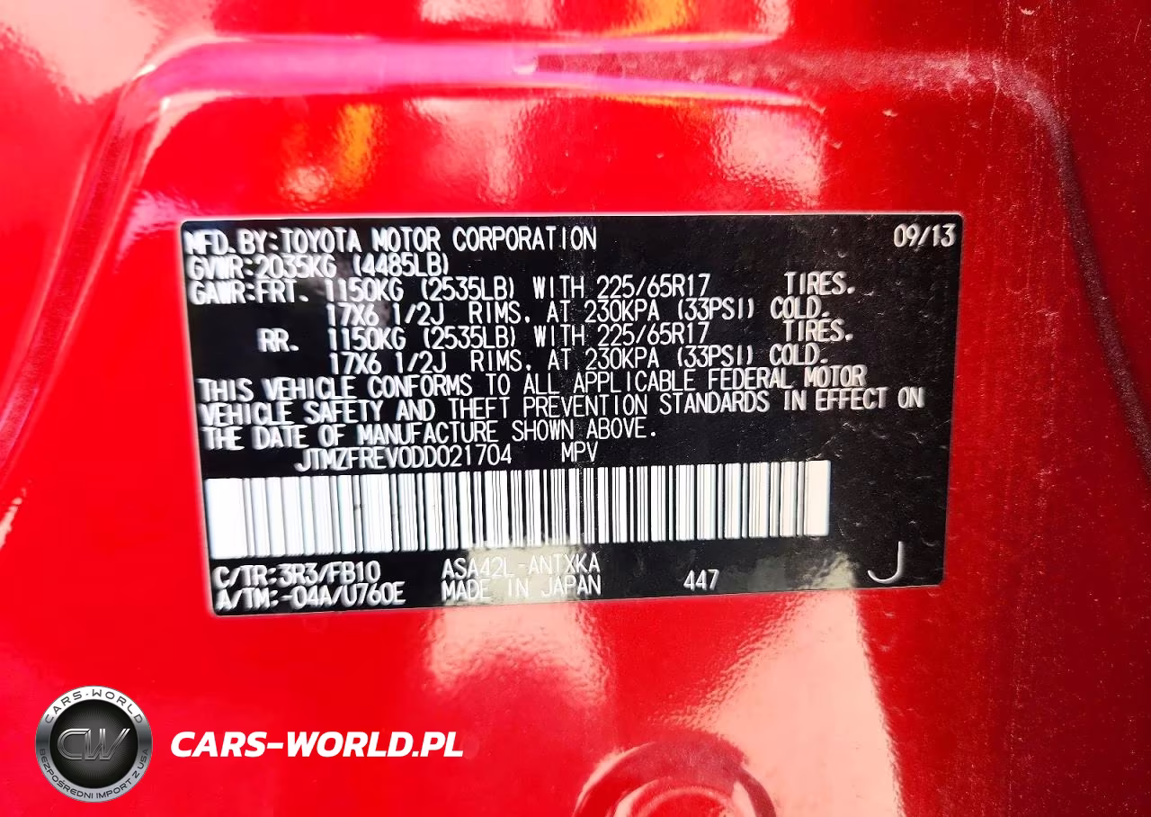 2013 Toyota Rav4 Le VIN:JTMZFREV0DD021704 - 14