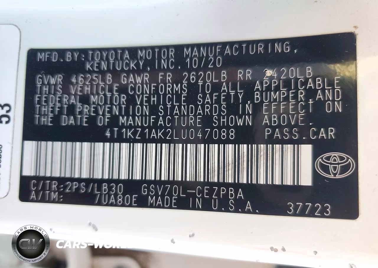 2020 Toyota Camry Xse V6 VIN:4T1KZ1AK2LU047088 - 13