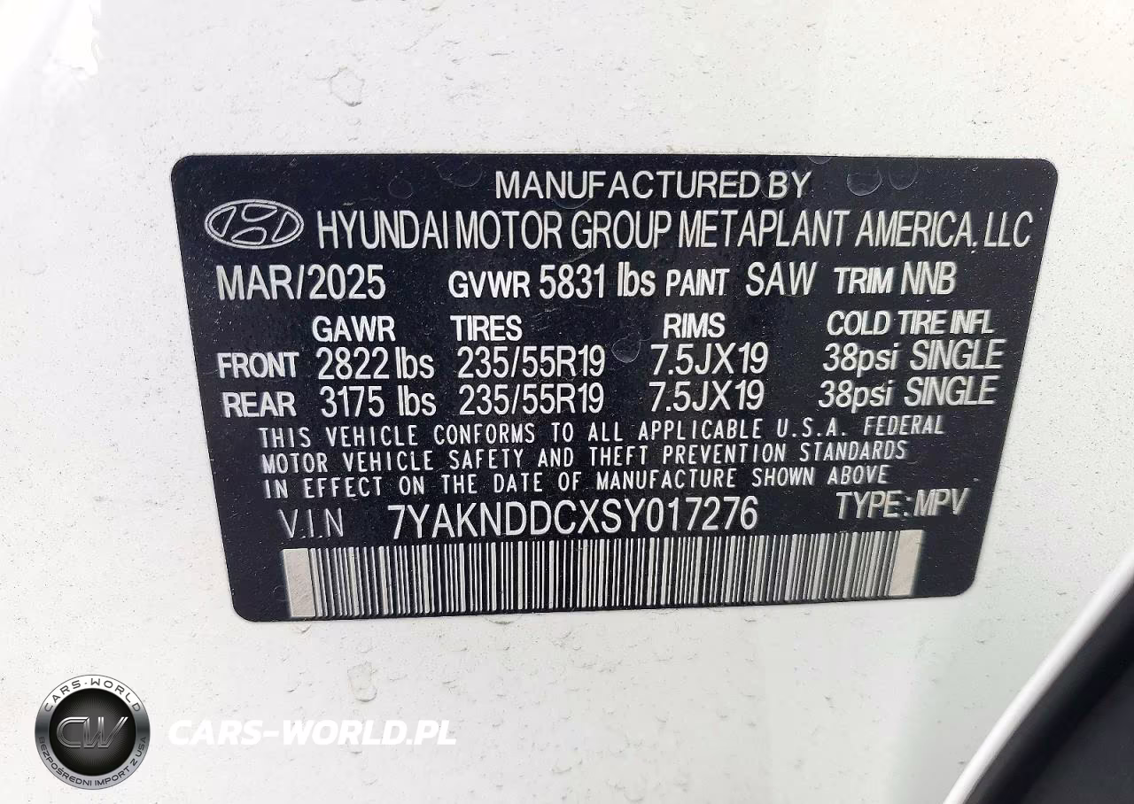 2025 Hyundai Ioniq 5 Sel VIN:7YAKNDDCXSY017276 - 12