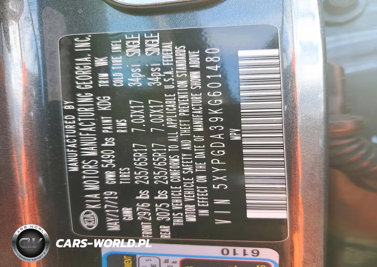 2019 Kia Sorento Lx VIN:5XYPGDA39KG601480 - 13