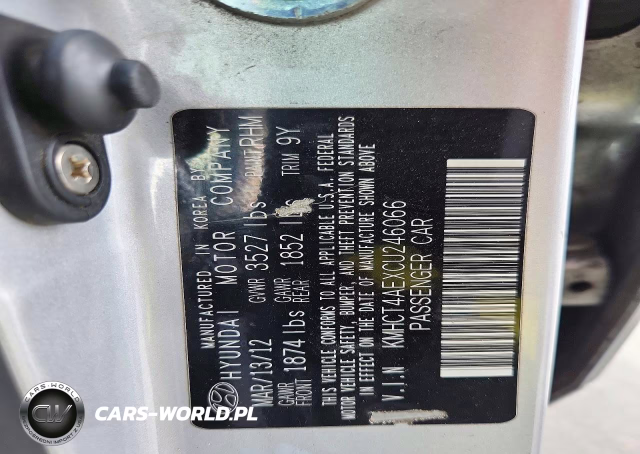 2012 Hyundai Accent Gls VIN:KMHCT4AEXCU246066 - 12