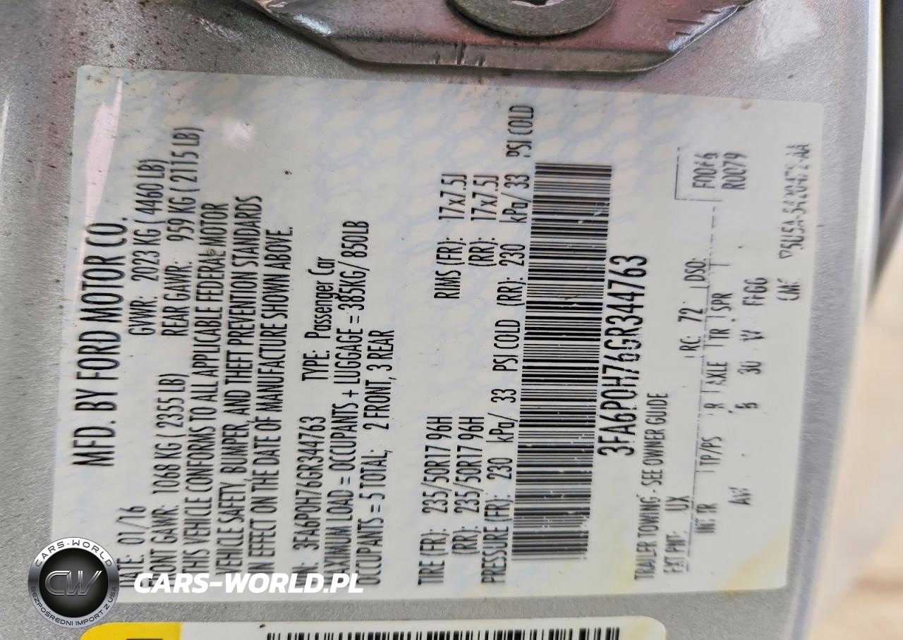 2016 Ford Fusion Se VIN:3FA6P0H76GR344763 - 12