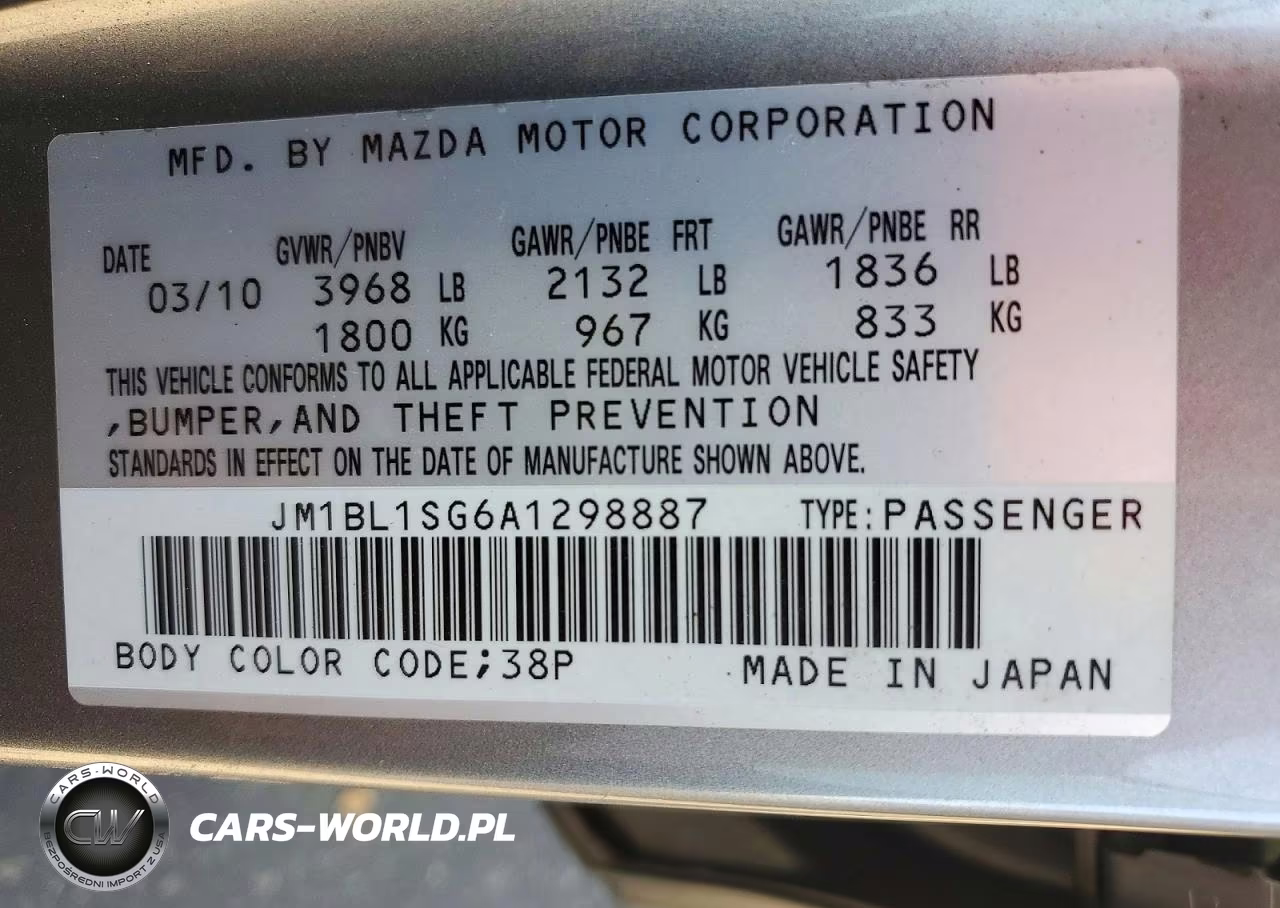2010 Mazda 3 I VIN:JM1BL1SG6A1298887 - 12