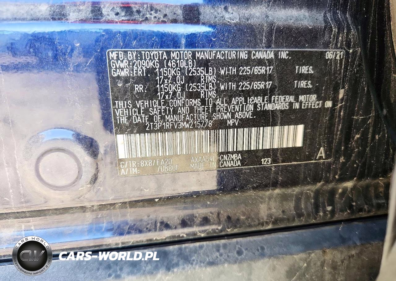 2021 Toyota Rav4 Xle VIN:2T3P1RFV3MW215778 - 13