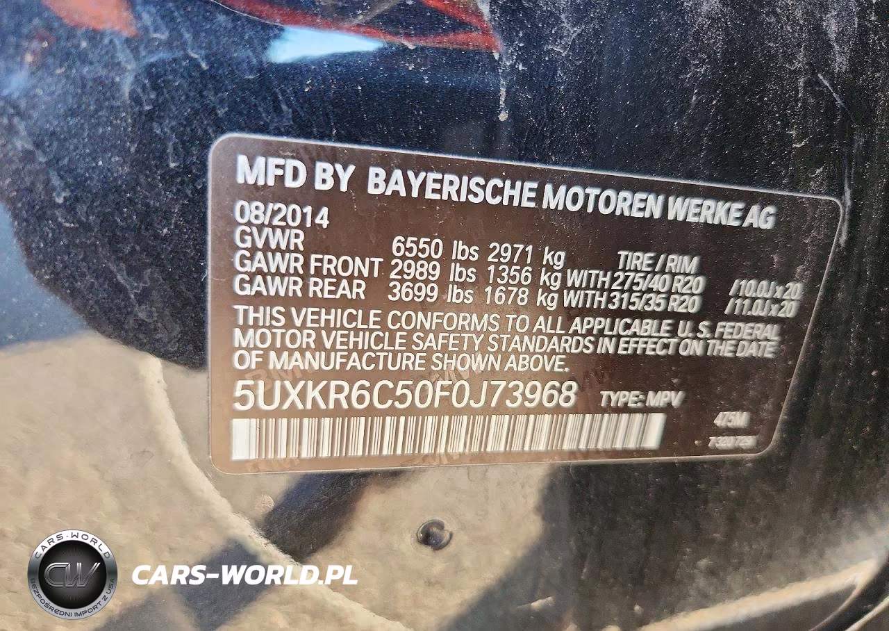2015 BMW X5 xDrive50I VIN:5UXKR6C50F0J73968 - 14