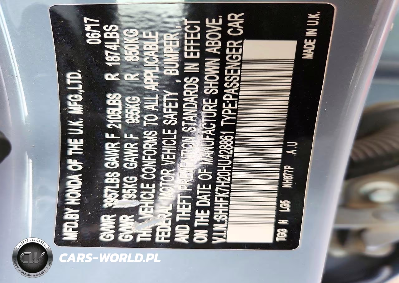 2017 Honda Civic Lx VIN:SHHFK7H20HU428861 - 12