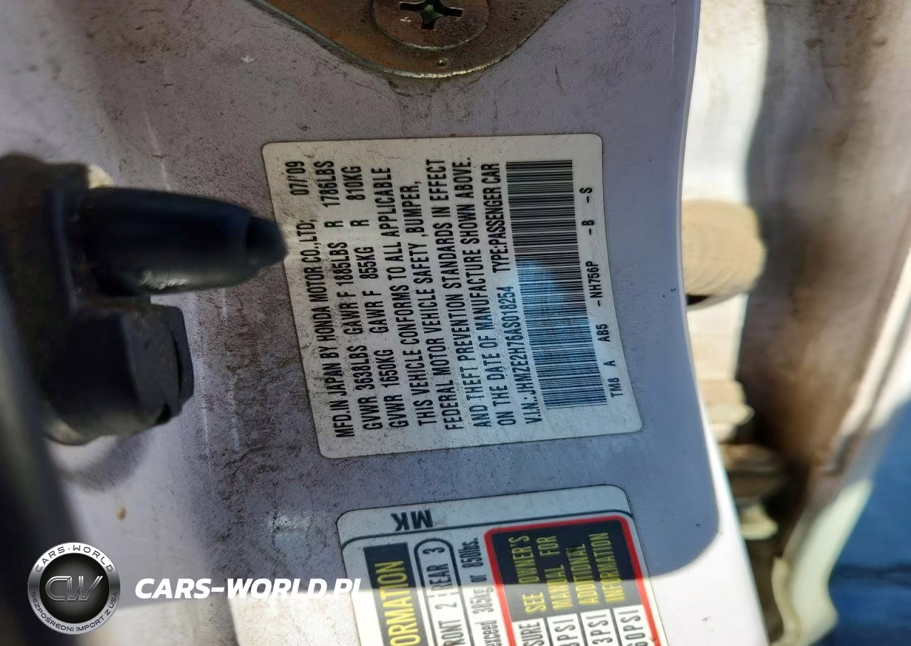 2010 Honda Insight Ex VIN:JHMZE2H76AS018254 - 12