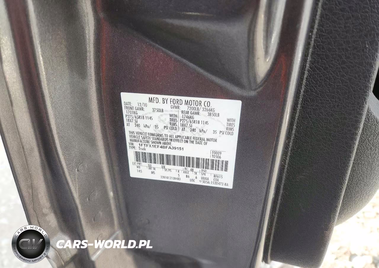 2011 Ford F150 Super Cab VIN:1FTFX1EF4BFA39151 - 12