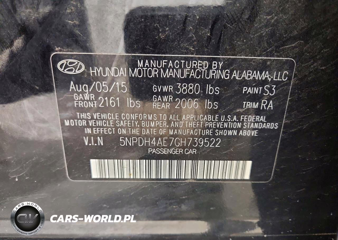 2016 Hyundai Elantra Se VIN:5NPDH4AE7GH739522 - 13