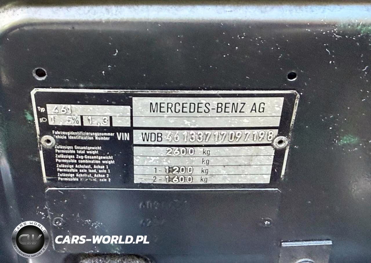 1994 Mercedes-Benz 290 290 Gd Wolf, 5-Speed VIN:WDB46133717097198 - 10