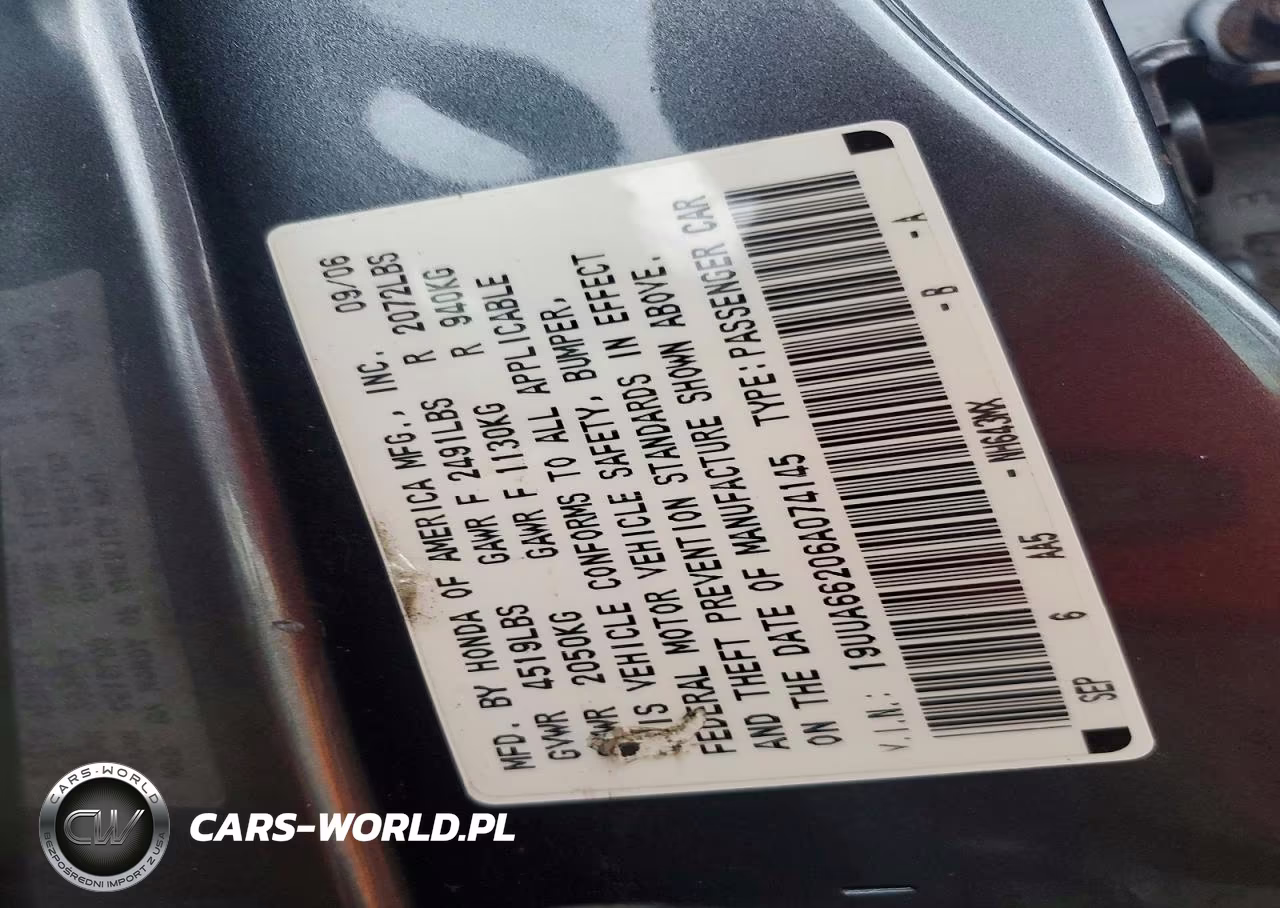 2006 Acura 3.2Tl VIN:19UUA66206A074145 - 12