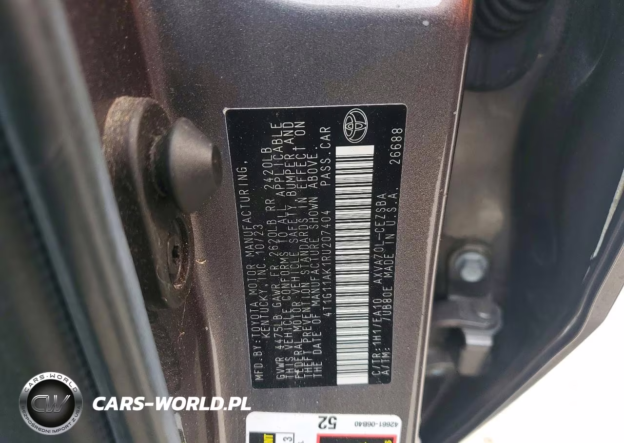 2024 Toyota Camry Se VIN:4T1G11AK1RU207404 - 13