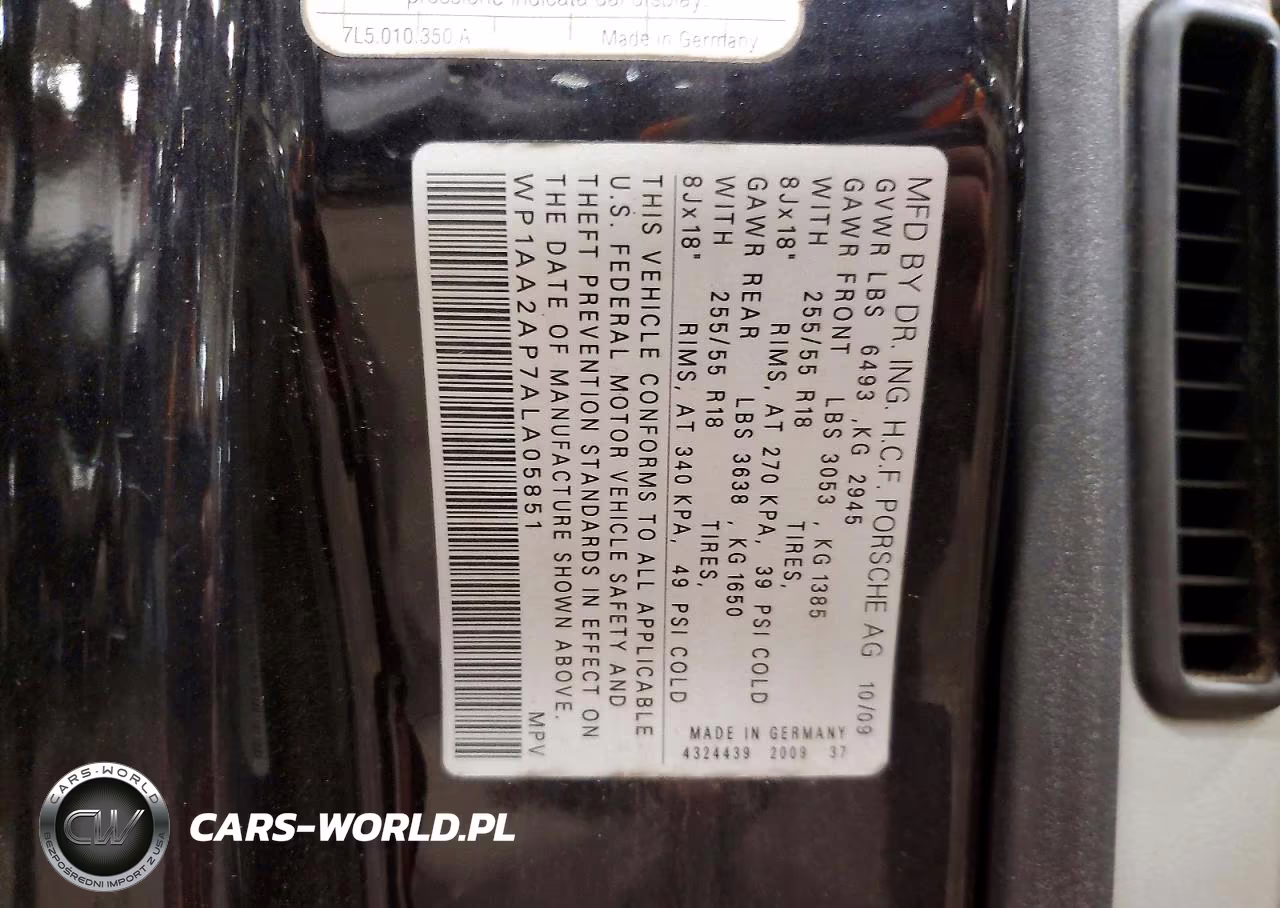 2010 Porsche Cayenne VIN:WP1AA2AP7ALA05851 - 14