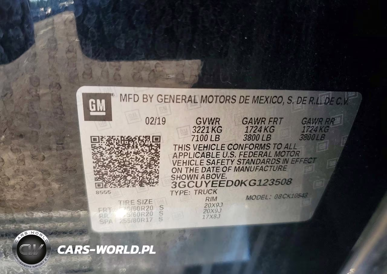 2019 Chevrolet Silverado K1500 Rst VIN:3GCUYEED0KG123508 - 12