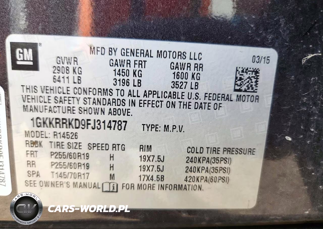 2015 GMC Acadia Slt-1 VIN:1GKKRRKD9FJ314787 - 13
