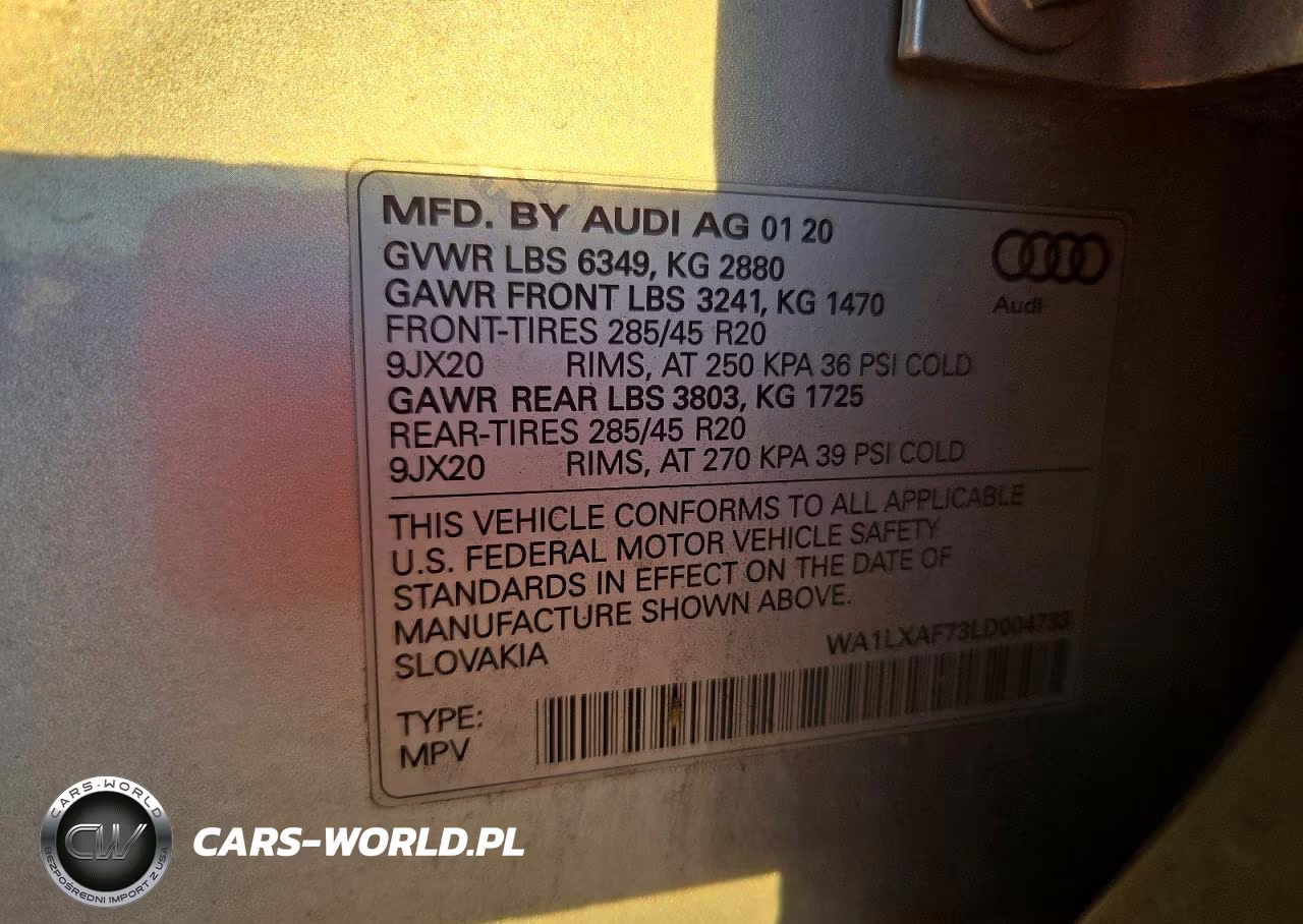 2020 Audi Q7 Premium Plus VIN:WA1LXAF73LD004733 - 13