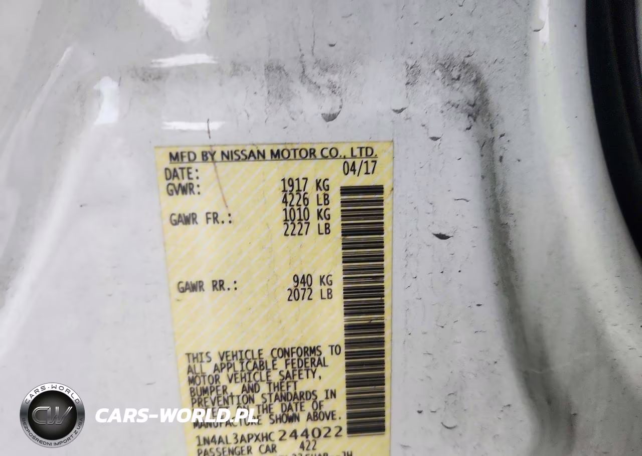2017 Nissan Altima 2.5 S VIN:1N4AL3APXHC244022 - 12