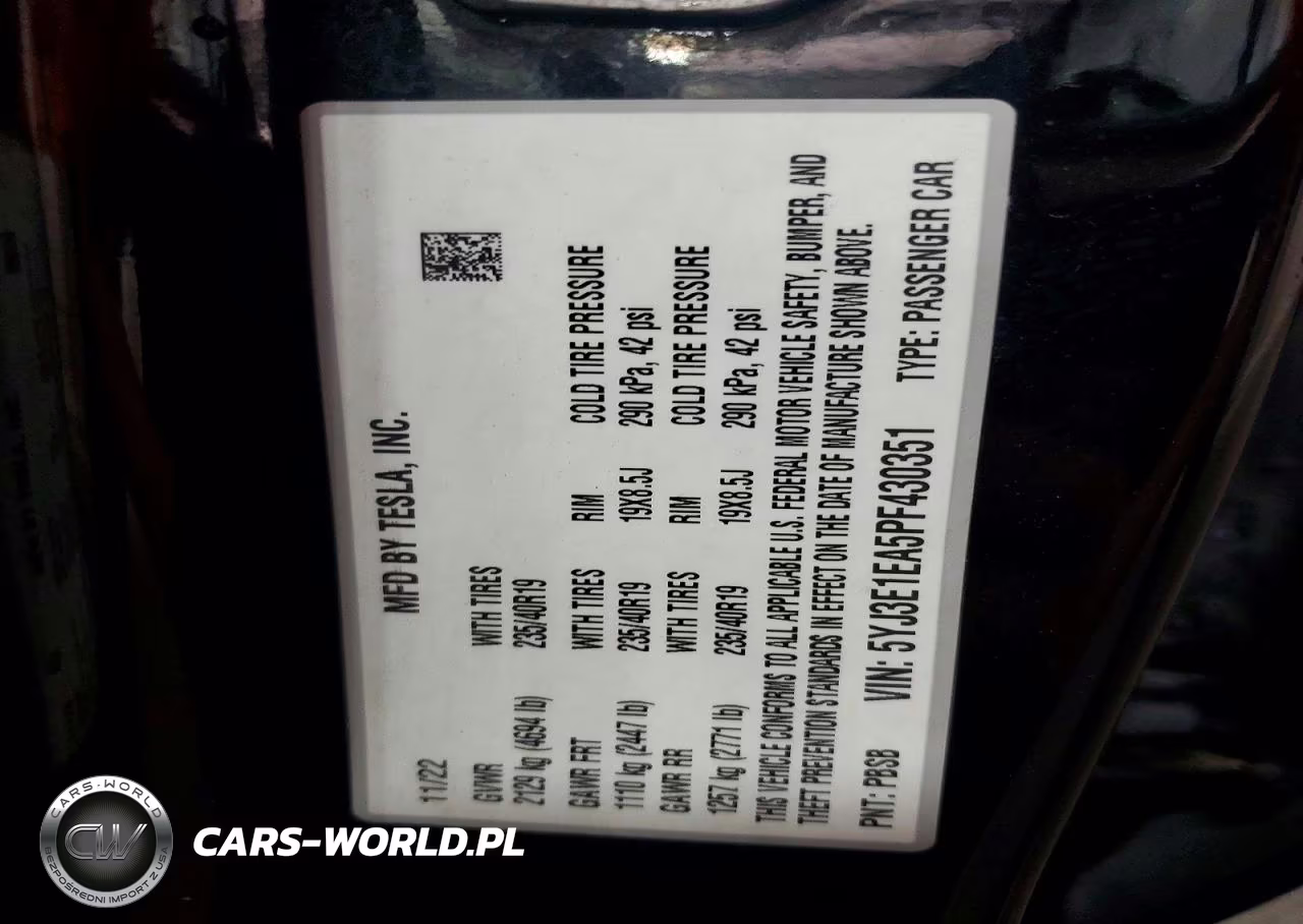 2023 Tesla Model 3 VIN:5YJ3E1EA5PF430351 - 12