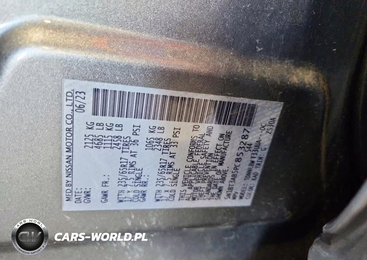 2023 Nissan Rogue S VIN:5N1BT3AB5PC853287 - 14