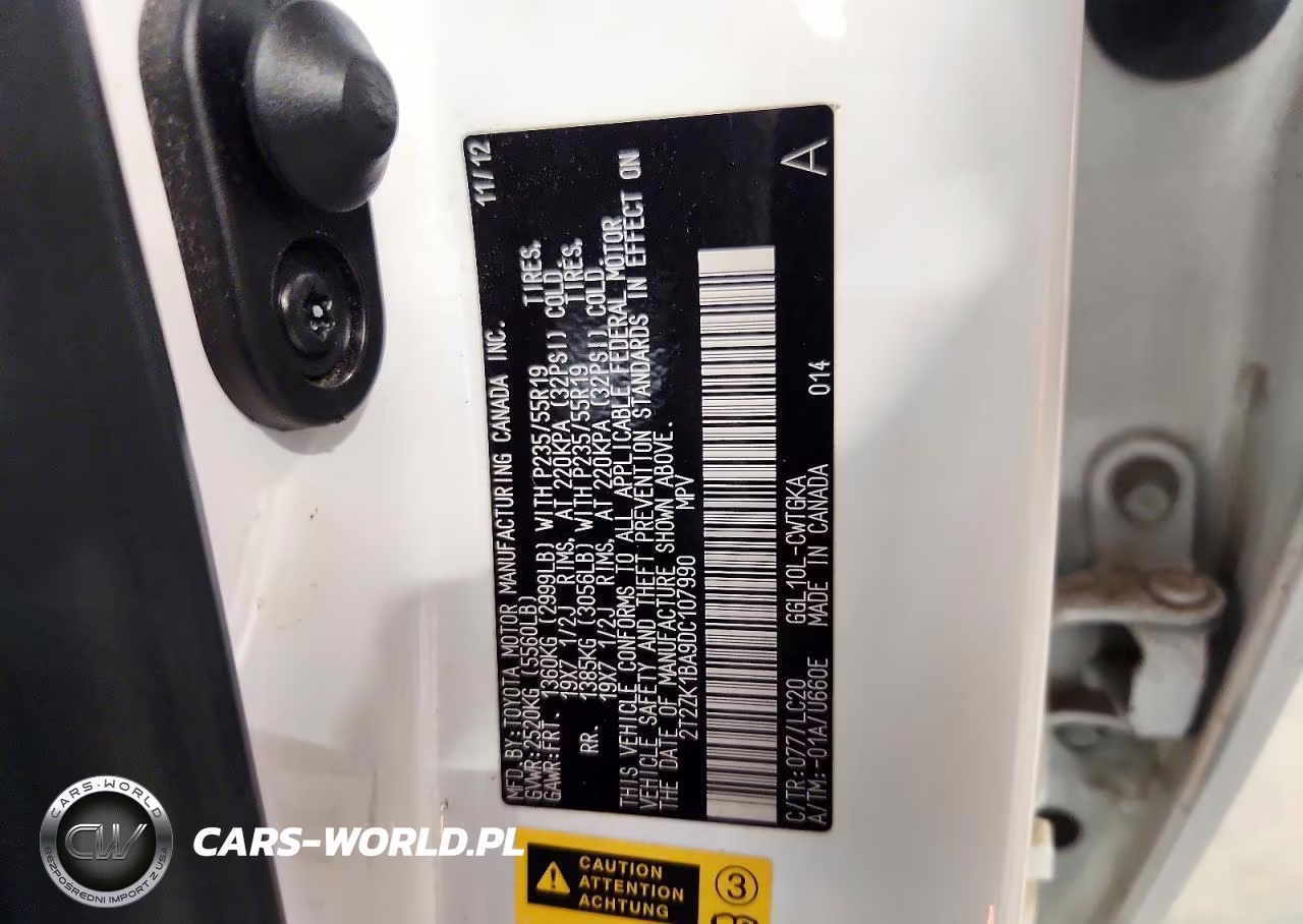 2013 Lexus Rx 350 VIN:2T2ZK1BA9DC107990 - 13