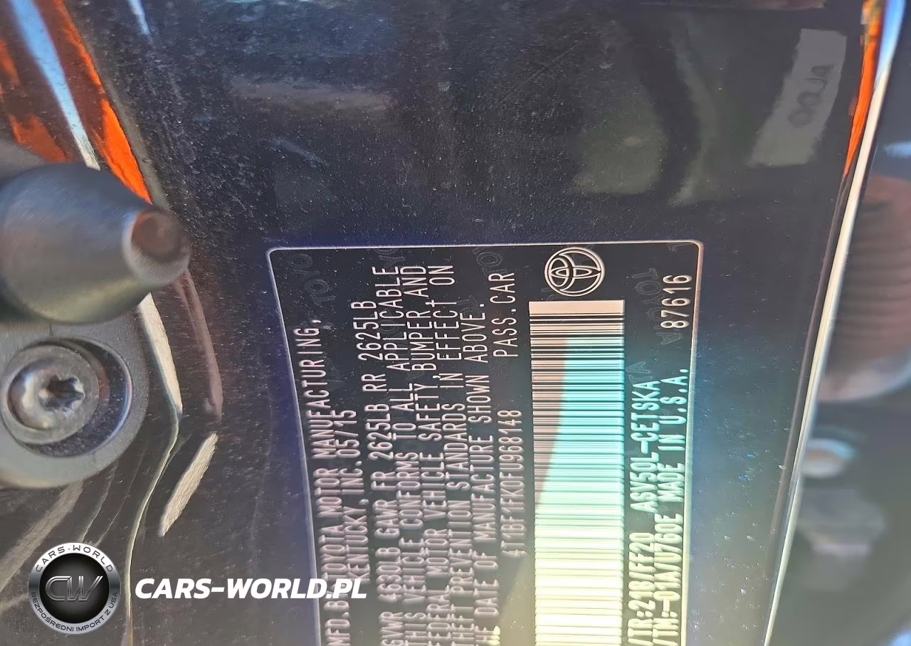 2015 Toyota Camry Se VIN:4T1BF1FK0FU968148 - 12