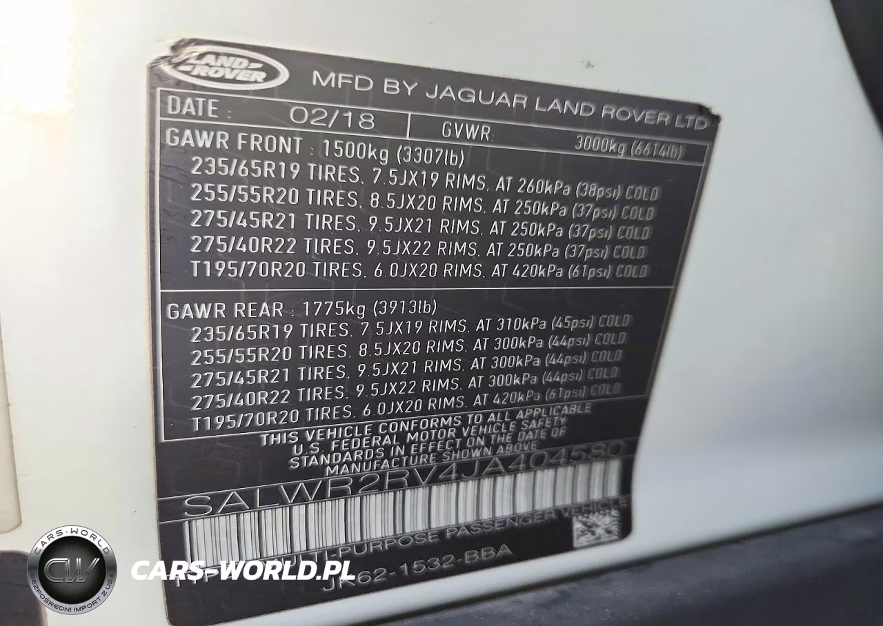 2018 Land Rover Range Rover Sport Hse VIN:SALWR2RV4JA404580 - 12