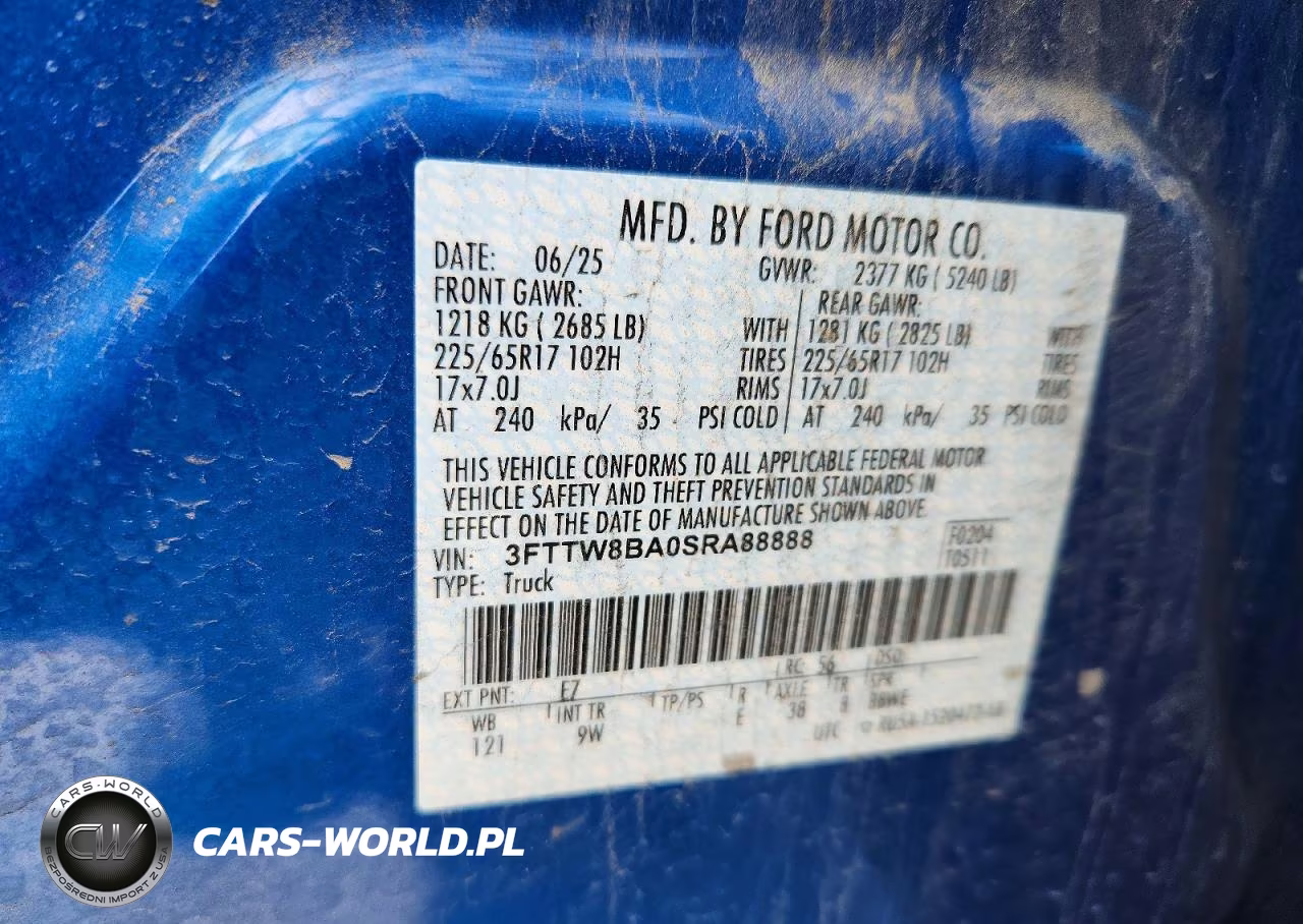 2025 Ford Maverick Xl VIN:3FTTW8BA0SRA88888 - 12