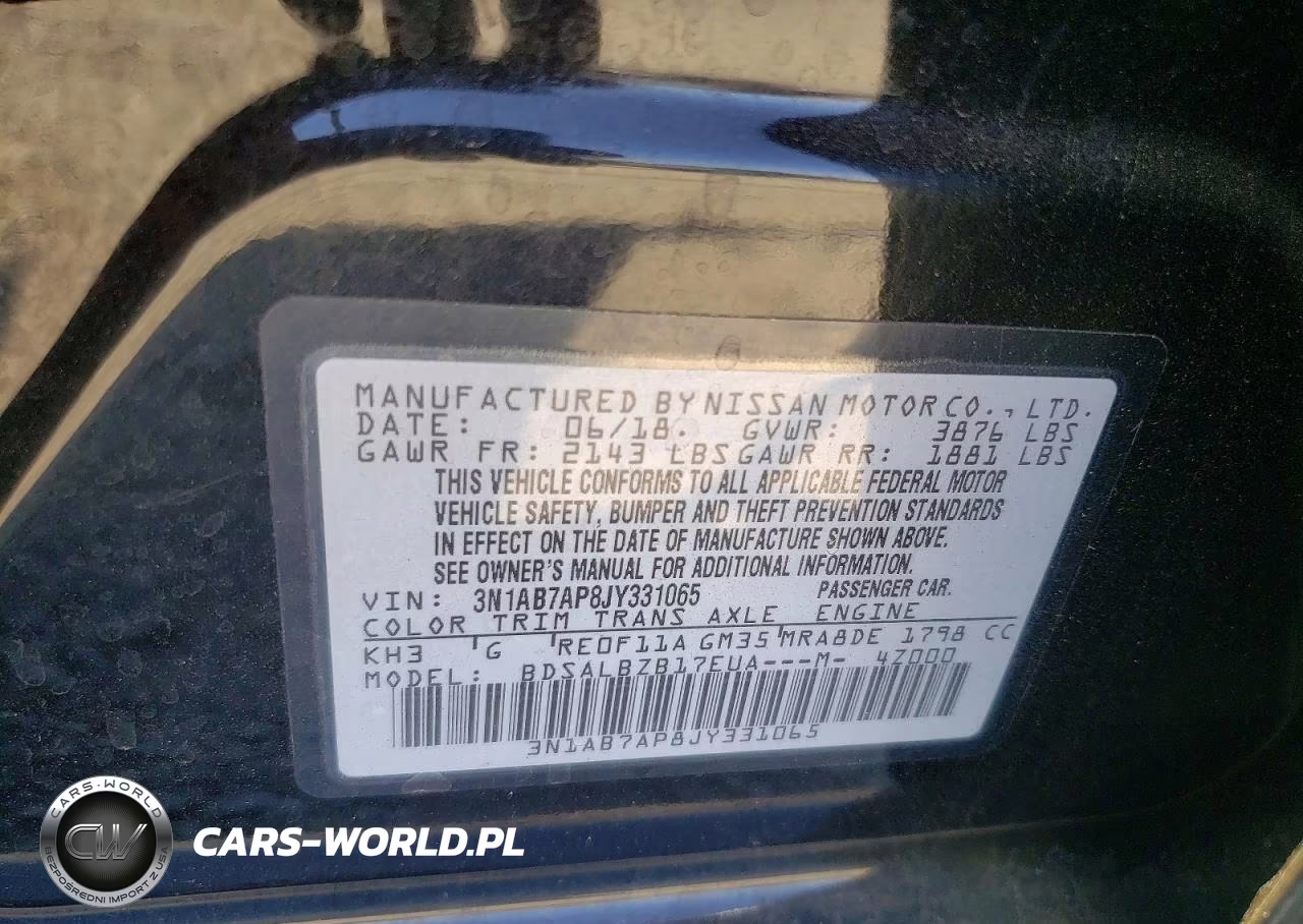 2018 Nissan Sentra S VIN:3N1AB7AP8JY331065 - 12