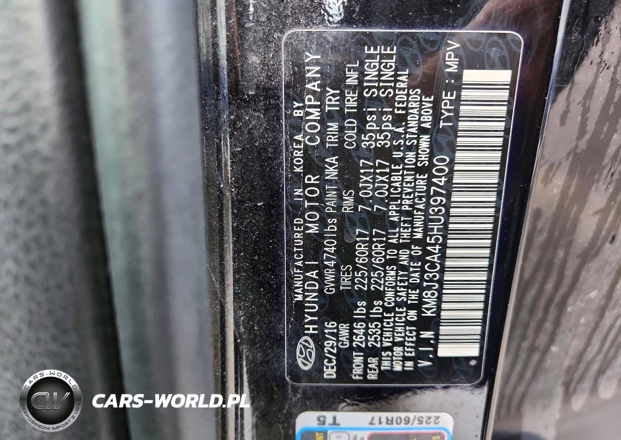 2017 Hyundai Tuscon VIN:KM8J3CA45HU397400 - 12