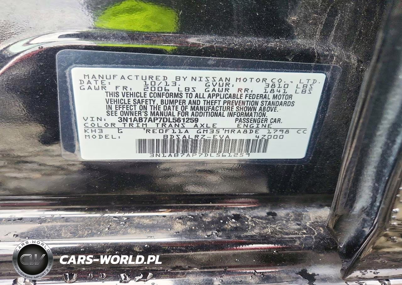 2013 Nissan Sentra S VIN:3N1AB7AP7DL561259 - 13