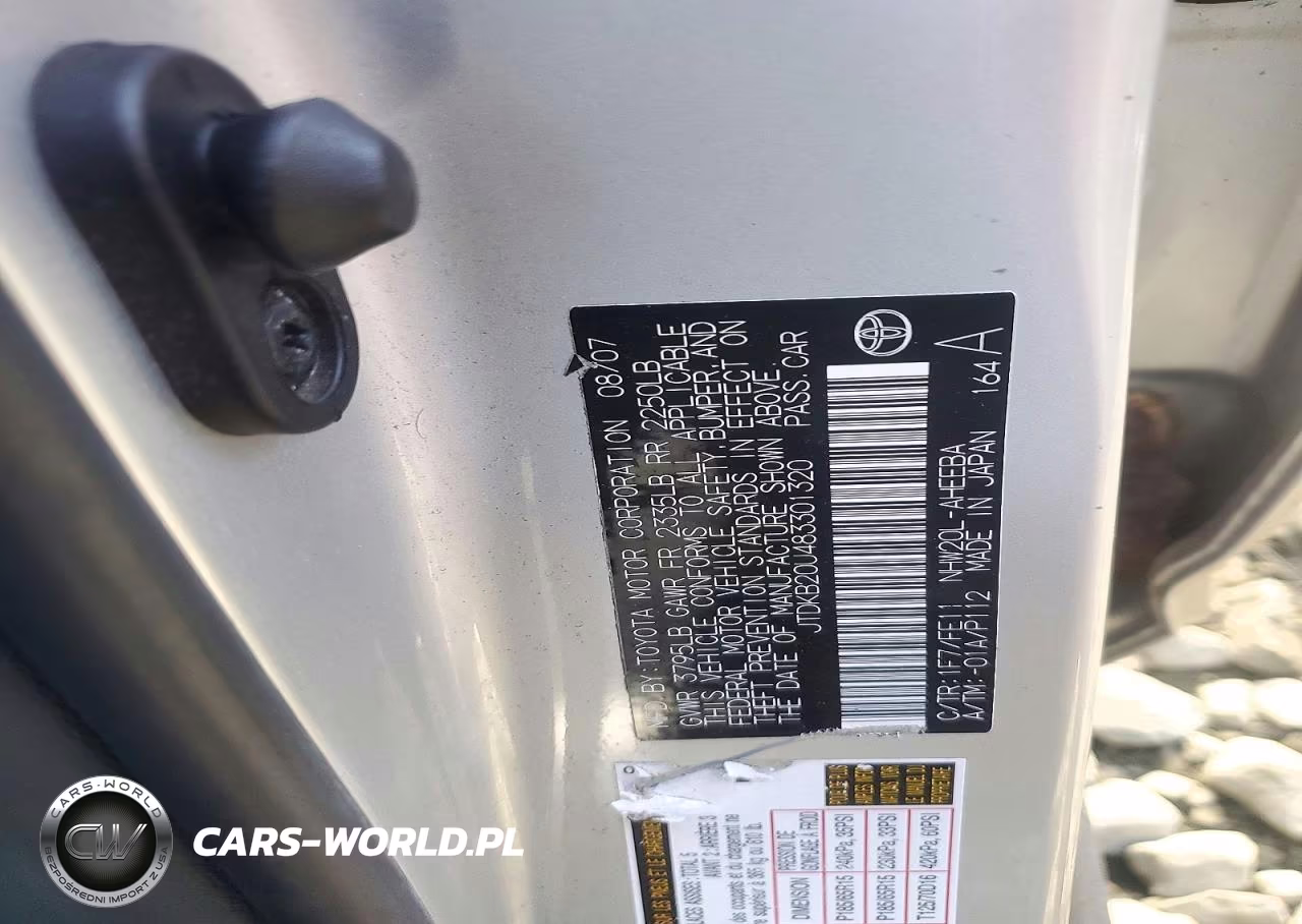 2008 Toyota Prius Base VIN:JTDKB20U483301320 - 13
