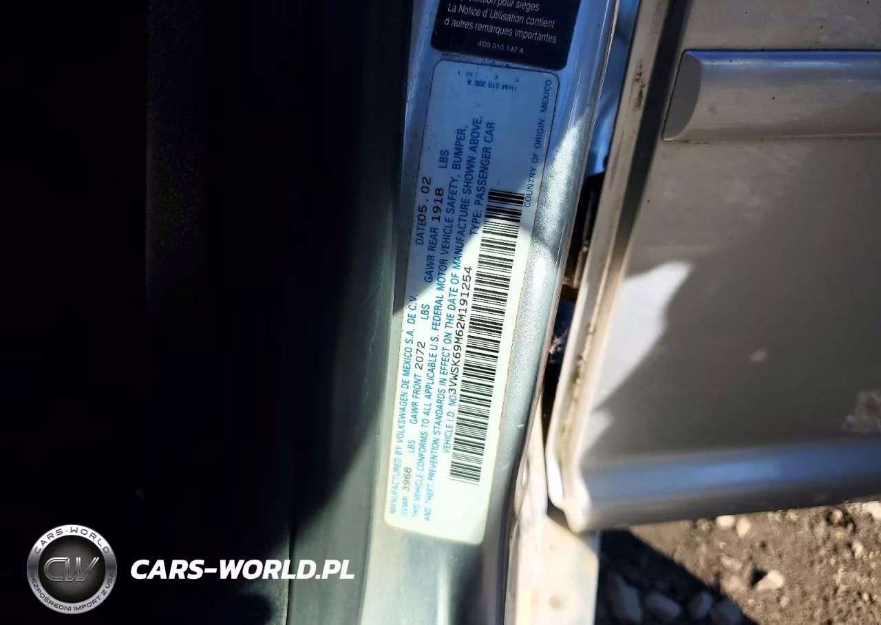 2002 Volkswagen Jetta Gls VIN:3VWSK69M62M191254 - 12