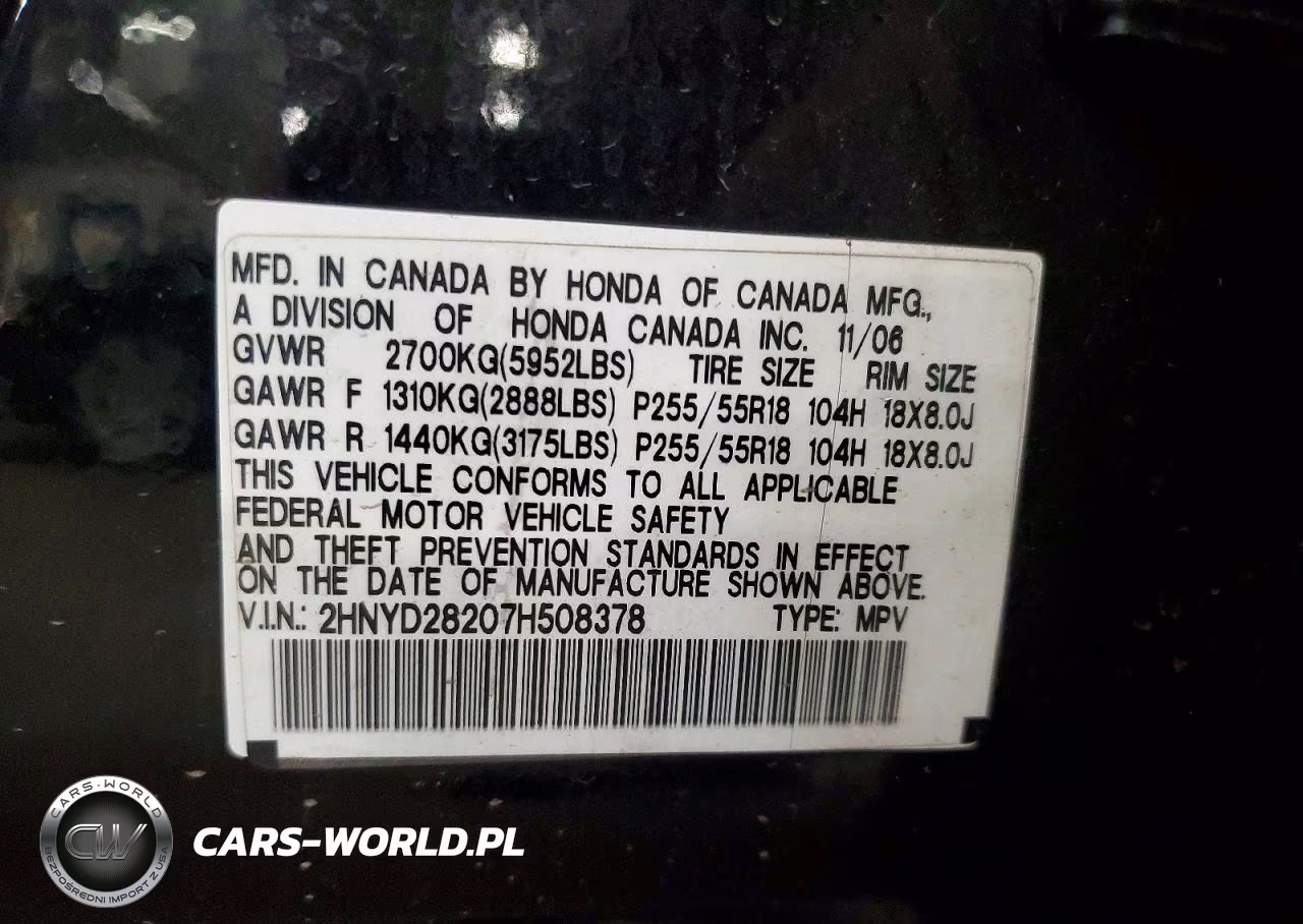 2007 Acura Mdx VIN:2HNYD28207H508378 - 13