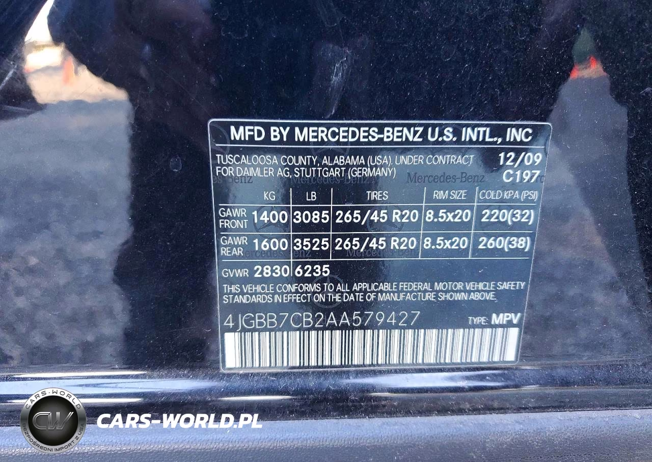 2010 Mercedes-Benz Ml 550 4Matic VIN:4JGBB7CB2AA579427 - 14